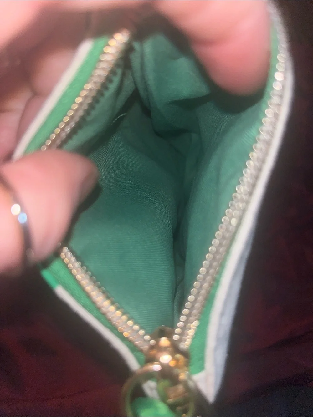 Canvas Wristlet Phone Pouch in Green and Whiter by 3M Post It Pouch 12